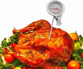 img 2 attached to 🍗 BOHK Handy 6 Inch Probe Deep Fry Meat Turkey Thermometer: Accurate Stainless Steel 2 Inch Dial for BBQ, Grill, Pot, Pan, and Kettle - Temperature Range 50℉-550℉ (2 Pieces)