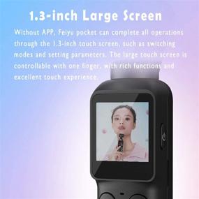 img 2 attached to 📹 Feiyu Pocket Gimbal 4K HD 8X Slow Motion Smart Tracking Hyperlapse Motion Trail Time-Lapse Panoramic 1.3" Touchscreen 1/1.25" Attachable Camera Stabilizer for Smartphone Videos