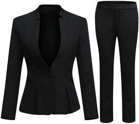 img 4 attached to 👩 Women's Business Office Button Blazer: Perfect for Suiting & Blazers