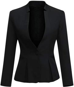 img 2 attached to 👩 Women's Business Office Button Blazer: Perfect for Suiting & Blazers