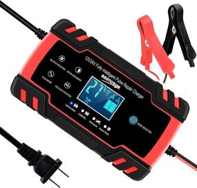 img 4 attached to 🔋 SUHU Car Battery Charger: 12V/8A 24V/4A Smart Automatic Charger for Car Truck Motorcycle Lawn Mower Boat Marine RV SUV ATV SLA Wet AGM Gel Cell Lead Acid Battery Maintenance