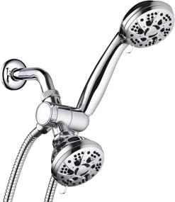 img 4 attached to AquaDance Total Chrome High Pressure 3-way 48-setting Rain and Handheld Shower Head Combo – Angle Adjustable, Anti-Clog Jets, Tool-Free Installation - USA Standard Certified – Top U.S. Brand.