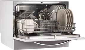 img 2 attached to Compact Countertop Dishwasher, 6 Place Settings, White by BLACK+DECKER - BCD6W