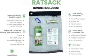 img 3 attached to RATSACK Camping Bundle - Ultralight Bear Bag & Dry Bag for Backpacking - Bear Proof Food Storage with Scent Proof Bag - Coghlans Odor Proof/Waterproof Bag - Carabiner & Utility Cord Included