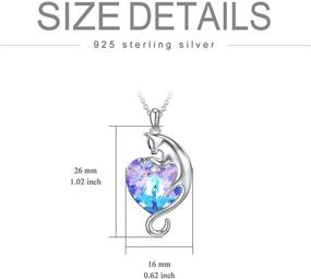 img 1 attached to 💎 Sterling Silver Animal Pendant Necklace with Heart Crystal from Austria - Ideal Birthday, Christmas Jewelry Gifts for Women and Girls