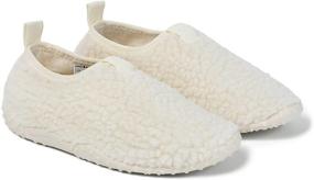 img 3 attached to 🏠 Cozy and Stylish Okilol Kids House Slippers with Curly Fur – Easy Slip On Shoes