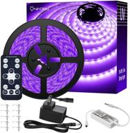 🎉 onforu black light led strips kit - 16.4ft flexible lighting | remote, 5 modes, and timer | ideal for fluorescent party halloween decorations логотип