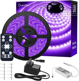 img 4 attached to 🎉 Onforu Black Light LED Strips Kit - 16.4ft Flexible Lighting | Remote, 5 Modes, and Timer | Ideal for Fluorescent Party Halloween Decorations