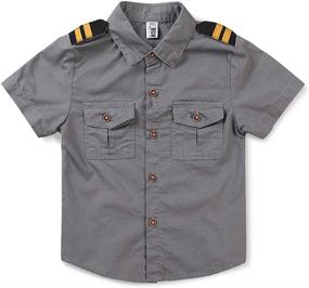 img 2 attached to 👕 Phorecys Little Big Boys Uniform Shirt: Classic Cotton Button Down, Long/Short Sleeve Style