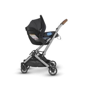 img 2 attached to 👶 UPPAbaby MINU Stroller + MESA Adapter - Jake: Stylish Black Melange Design with Carbon and Black Leather Accents