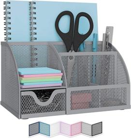 img 4 attached to NEATERIZE Home Office Desk Organizer Storage & Organization