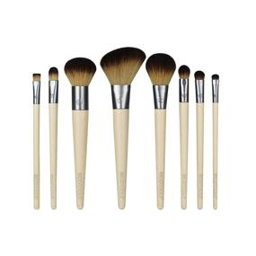 img 3 attached to 🌿 EcoTools Confidence in Bloom Brush Set - Cruelty-Free Synthetic Taklon Bristles, Recycled Packaging & Aluminum Ferrules