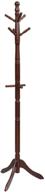 🧥 tangkula wood coat rack: height adjustable entryway coat stand with 9 hooks & stable tri-legged base for home office hall entryway logo