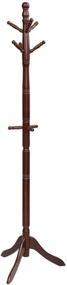 img 4 attached to 🧥 Tangkula Wood Coat Rack: Height Adjustable Entryway Coat Stand with 9 Hooks & Stable Tri-Legged Base for Home Office Hall Entryway
