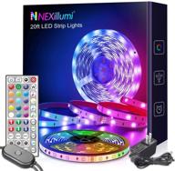 nexillumi 20 ft led lights for bedroom: color changing led strip lights with remote control логотип