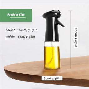 img 2 attached to 🍶 Aitsite Olive Oil Sprayer Mist with Brush – Convenient Kitchen Cooking and Grilling Spray Bottle, 7.1oz Capacity, Black