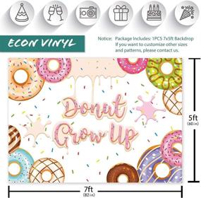 img 3 attached to Seasonwood 7X5Ft Donut Grow Up Backdrop For Girls Birthday Party Princess Kids Baby Shower Photography Background Cake Table Banner Decorations Photo Booth Props