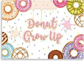 img 4 attached to Seasonwood 7X5Ft Donut Grow Up Backdrop For Girls Birthday Party Princess Kids Baby Shower Photography Background Cake Table Banner Decorations Photo Booth Props