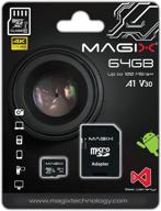 📷 magix 4k серия microsd карта класса 10 v30 + адаптер sd, со скоростью чтения до 95 мб/с (64 гб) - улучшенная для seo логотип