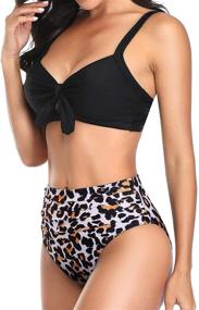 img 2 attached to 👙 Flaunt Your Style with Tempt Me Bowknot Swimsuits: Trendy Waisted Women's Clothing