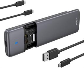 img 4 attached to 🔌 M.2 NVME NGFF SSD Enclosure Adapter Tool-Free: RTL9210B Chips, USB C 3.1 Gen 2 10Gbps NVME, 6Gbps SATA PCIe M-Key(B+M Key), Supports UASP Trim, SSD Size 2230/2242/2260/2280