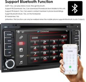 img 3 attached to Hizpo 7-дюймовая автомобильная радио DVD CD-проигрыватель с GPS-навигацией для VW Touareg Transporter T5 Multivan: Bluetooth, емкостной сенсорный экран, 3G, 8 ГБ, в комплекте карта Северной Америки.