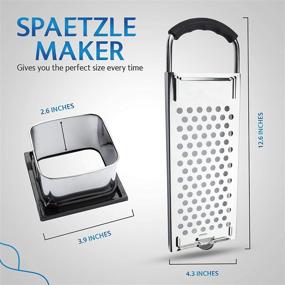 img 3 attached to NejaMart Authentic German Spaetzle Maker: Premium Stainless Steel | Easy to Use & Clean | Fits All Pots & Pans