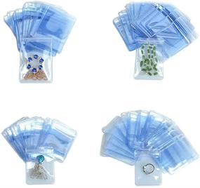 img 4 attached to 🛍️ 100 Self-Seal PVC Zipper Lock Bags - Clear Anti-Tarnish Jewelry Storage Pouch for Rings and Earrings (4x6cm)