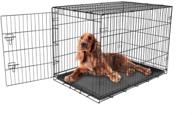 🐶 carlson secure & foldable single door metal dog crate: optimal pet containment for safety and convenience логотип