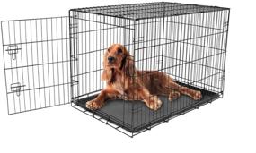 img 4 attached to 🐶 Carlson Secure & Foldable Single Door Metal Dog Crate: Optimal Pet Containment for Safety and Convenience