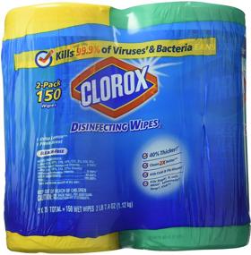 img 3 attached to 🧼 Ultimate Value: Clorox Disinfecting Wipes 2x75ct Pack - Powerful Cleaning and Germ-Killing Solution