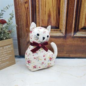 img 3 attached to 🐱 Gifts for Mom: Decorative Fabric Animal Door Stopper to Prevent Door from Hitting The Wall - Decorative Cat Design