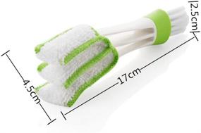 img 3 attached to 🧹 Yueton Double Ended Mini Dust Blind Cleaner: Efficient Cleaning Tool for House, Car, Office – Window Blind Brush, Car Vent Brush, Hand Held Magic Brush – White and Green