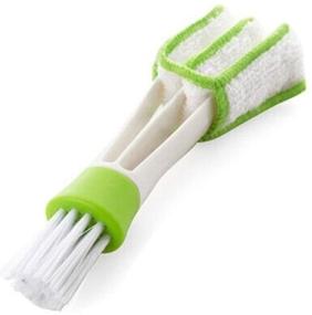 img 4 attached to 🧹 Yueton Double Ended Mini Dust Blind Cleaner: Efficient Cleaning Tool for House, Car, Office – Window Blind Brush, Car Vent Brush, Hand Held Magic Brush – White and Green