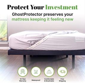 img 3 attached to 👻 High-Performance GhostBed Queen Waterproof Mattress Protector & Cover - Silent, Ultralight, Breathable & Eco-Friendly