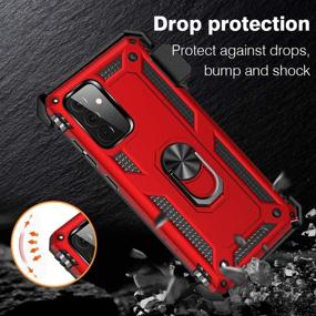 img 2 attached to 📱 Red Samsung Galaxy S20 FE 5G Case with Belt Clip, Military Grade Full-Body Drop Protection Cover[Belt Clip Holster & Magnetic Ring Holder] 360 Degree Rotating Kickstand Case for Galaxy S20 FE 5G