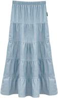 stylish tiered stonewash girls' skirts & skorts by babyo childrens length: shop now! logo