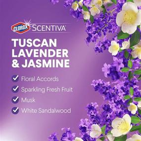 img 2 attached to 🧼 Clorox Scentiva Multi Surface Cleaner - Tuscan Lavender & Jasmine, Pack of 6 - 32 Fl. Oz.