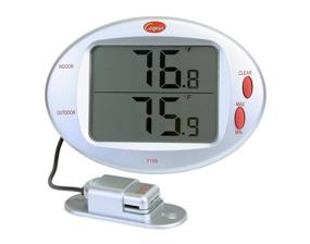 img 1 attached to Cooper-Atkins T158-0-8 Digital Wall Thermometer with Remote Sensor for Indoor and Outdoor Use, Temperature Range 32-122° F