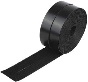 img 3 attached to 🔗 Durable 1 Inch Hook and Loop Tape Sticky Back - 5.5 Yards (16.5 Feet) - Heavy Duty Black Strips Adhesive Roll (1 inch 16.5 ft)