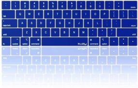 img 4 attached to 💻 Kuzy Silicone Keyboard Cover for 13 and 15 inch MacBook Pro with Touch Bar (2019/2018/2017/2016) - Compatible with Apple Model A2159, A1989, A1990, A1706, A1707 - Navy Blue