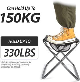 img 1 attached to 🪑 Lightweight Camping Folding Stools – Portable Outdoor Fold Up Stool for Adults, Aluminium Fishing Seat Footstool – Large Seat for Camping, Hiking, Fishing, BBQ, Travel, Garden, Picnic