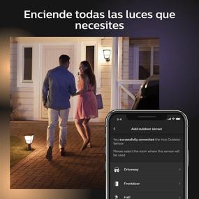 img 2 attached to 🌙 Philips Hue Dusk-to-Dawn Outdoor Motion Sensor: Wireless & Easy to Install for Smart Home (Hue Hub Required)