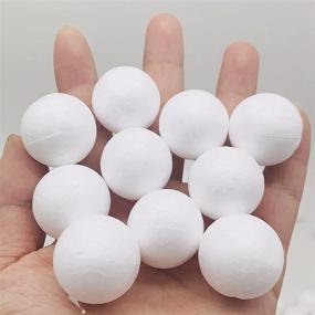 img 3 attached to Crafjie 80-Pack 1 Inch Craft Styrofoam Balls - Smooth 🎨 White Foam Round Polystyrene Balls for DIY Decorations and School Projects