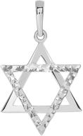 💎 stunning polished sparkle hebrew pendant: boys' jewelry 17 5mm logo