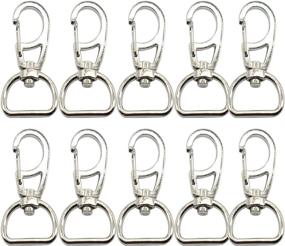 img 4 attached to 🔗 Bytiyar 10 PCS Small Metal Clasps: Durable Spring Swivel Snap Hooks Carabiner Clips for Multiple Uses