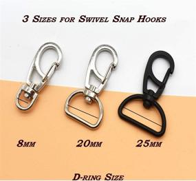 img 1 attached to 🔗 Bytiyar 10 PCS Small Metal Clasps: Durable Spring Swivel Snap Hooks Carabiner Clips for Multiple Uses