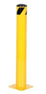 🌼 yellow powder coated bollard - vestil bol 36, 4" x 5 logo