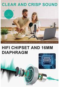 img 1 attached to 🎙️ USB Gaming Microphone – Ideal for Streaming & Recording, Podcasting, YouTube – with Tripod Stand, Shock Mount, Pop Filter – Compatible with Laptop, Desktop – Includes Extra USB-C Adapter