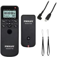 pholsy wireless timer remote control with intervalometer and hdr for sony alpha 1, alpha 9, alpha 9 ii, alpha 7 ii, alpha 7 iii, alpha 7r ii, alpha 7r iii, alpha 7r iv, alpha 3500, alpha 6600, alpha 6500, alpha 6400, alpha 6100, cyber-shot rx100 iv, rx100 vi, rx100 vii, rx10 iv, dsc-hx99, alpha 68 logo